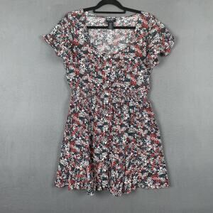Wrangler Retro Dress Womens Large Floral Button Up Rayon Summer Casual